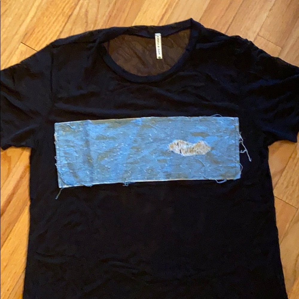 Black Mesh Tshirt